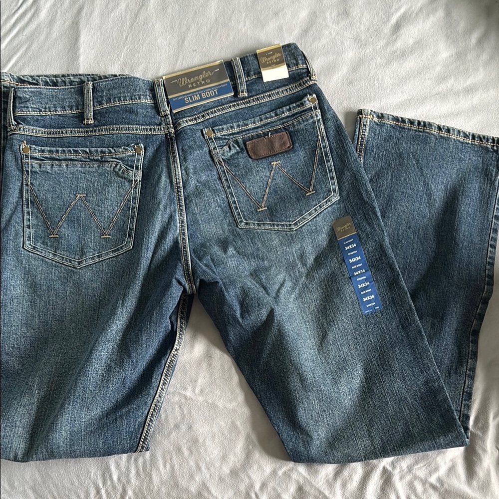 Wrangler Men's Denim Slim Boot Jeans